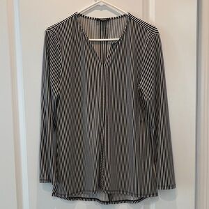 Premise Black and White Striped Blouse